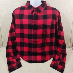 Flannel Button Down Long Sleeve Shirt -Q